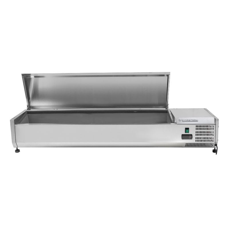 Saladette Réfrigérée à Poser Couvercle Inox - 7 x GN 1/4