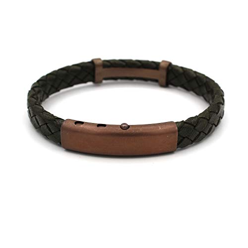 Pulsera Borsari de piel, color verde