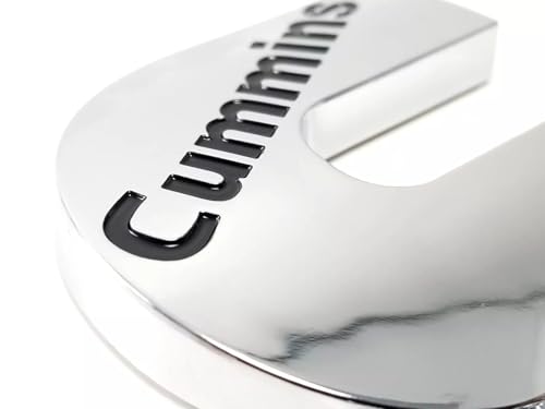 Image of Pair Set Compatible with Cummin Turbo Emblem 3D Fender Badges Nameplate for 2500 3500 (Chrome Red)