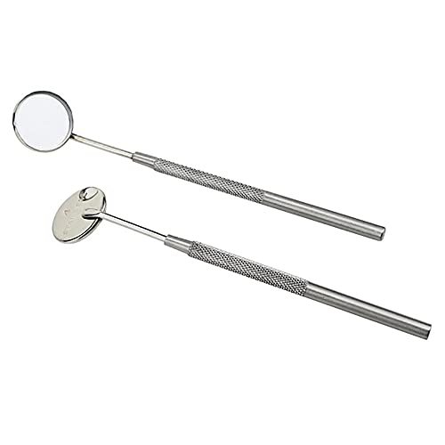 Stainless Steel Dental Mirror #5 with Handle 6.5", Dentist Tool for Teeth Cleaning Inspection - Thumbnail 5