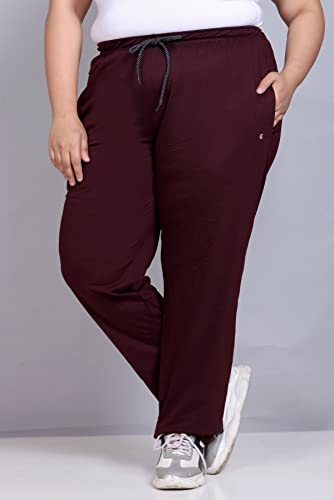Image of CUPID Women's Cotton Track Pants Regular Fit Lounge Wear Gym Joggers Sports Trouser Night Pants for Ladies
