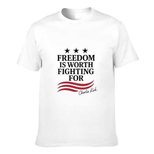 Freedom is Worth Fighting for - Charlie Kirk Mens Tshirts2