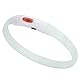 Cikonielf LED Hundehalsband USB Wiederaufladbares Leuchthalsband Einstellbares Sicherheits Halsband für Katzen und Kleine Hunde (Weiß)