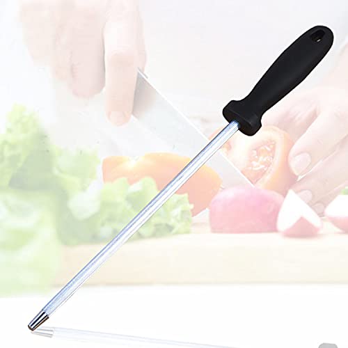 Mekomeko Steel Knife Sharpener Rod, 11 Inches High Carbon Steel Knife Sharpener,Light And Durable Professional Knife Sharpener, Sharpener With Hanging Holes,Kitchen Tool #TOP4