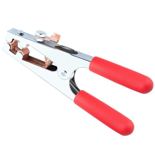 500A Welding Ground Clamp with Braided Copper Shunt Strap Heavy-Duty Copper Grounding Clamp Kit for Arc Welding, MIG, Stick Welders, welder ground clamp
