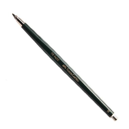 Faber-Castell TK® 9400 - Portamine imbottito, diametro mina 2 mm, HB, fusto verde scuro