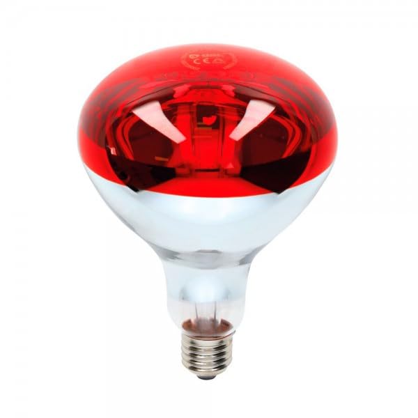 Lampara Infrarrojos Bombilla calefactora 250W E27 R125 | Bombilla de Calor para Pollitos | Lampara Infrarrojos Fisioterapia