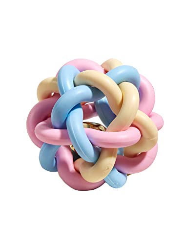 Qwinee Dog Squeaky Toys Puppy Chew Bell Ball Toys Cat Ball Toy Interactive Cat Toys For Kitty Kitten Puppy Small Medium Dog Multicolor One Size #TOP18