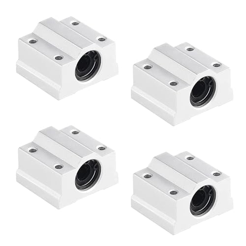 Nuibbyed GZ8-1 2Pcs 8Mm X 300Mm Linear Motion Rod Shaft Guide With 4 Pcs Scs8Uu Ball Bearings & 4 Pcs Sk8 Aluminum Rail Support thumb #3