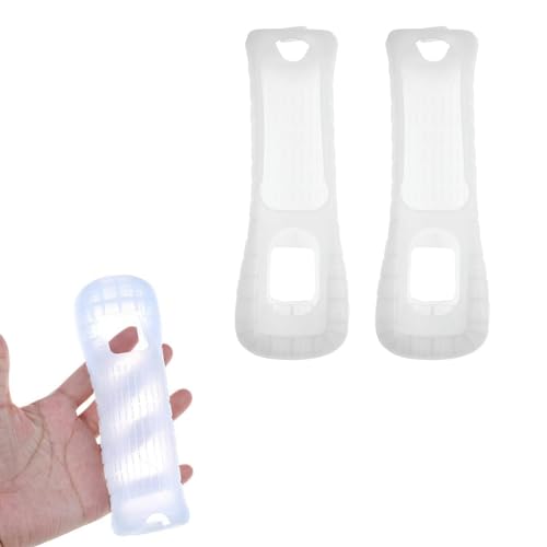 2 fundas de silicona suave para mando de juegos Wii, funda protectora de silicona suave para mando a distancia Wii, protección para mando a distancia Wii, gamepads Wii y controladores estándar