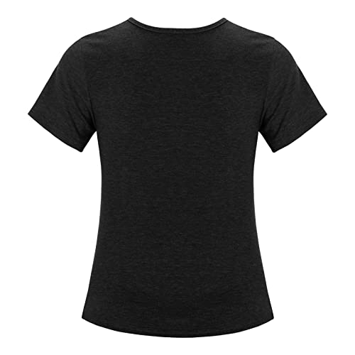 Knot Tunic Button Short Girls Sleeve Tshirt Casual Tops Front Blouse Tee Kids Girls Birthday Outfits for Toddler Boys3