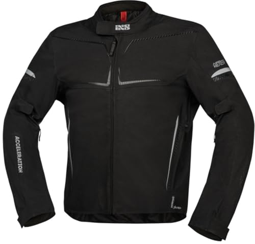 IXS TS-Pro ST+ wasserdichte Motorrad Textiljacke, schwarz, 2XL