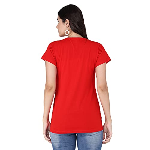 Image of FUNDAY FASHION Women & Girls Cotton Regular Fit Half Sleeves T-Shirt