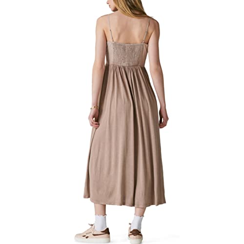 Lucky Brand Women's Lace Button Front Midi Dress #TOP23