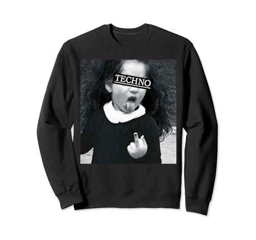 TECHNO RAVE RAVE Fun - Juego de lengua y dedo medio Sudadera