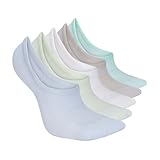 Skechers Women's Slip-Ins 5-Pack No Show Liners, Blue/Green, 9-11