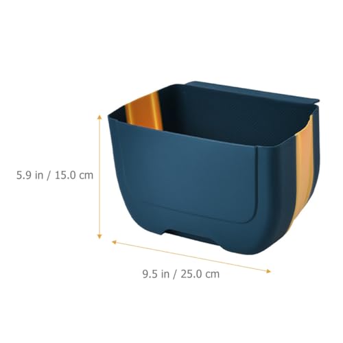 Caneca de basura colgante para cocina, plegable, azul miniatura 2