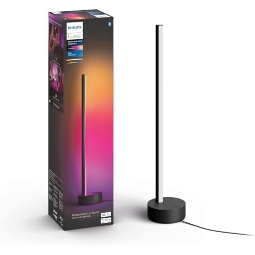 Philips Hue Signe White and Colour Ambiance Gradient Table Lamp [Black] Smart Bedroom Lighting with Bluetooth Plug-in Lamp Works with Alexa Google Assistant and Apple Homekit. product thumbnail 9