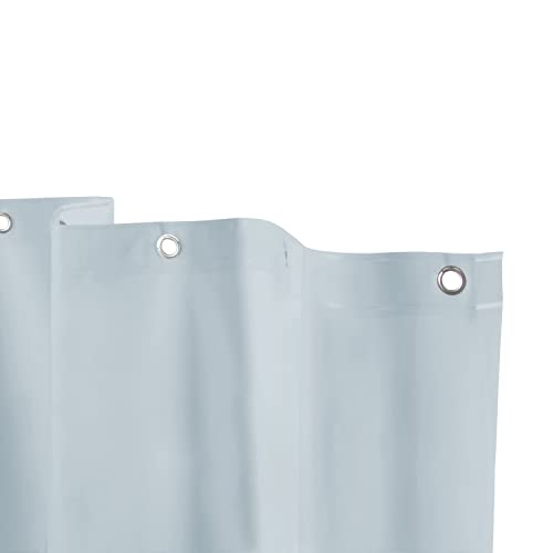 Kenney Medium Weight 5 Gauge Waterproof Peva Shower Curtain Liner With Rust-Resistant Metal Grommets And Weighted Magnetic Hem For Bathroom, 70" W X 72" H, Blue #TOP16
