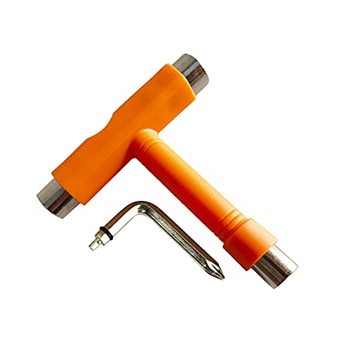 T型レンチ スケートボード 六角レンチ 六角 プラスドライバー スケボー メンテナンス ベアリング 工具 ツール Tツール オレンジ [並行輸入品]（Amazon）