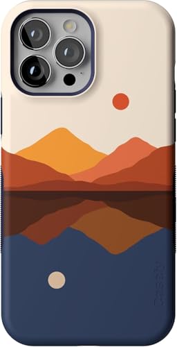 Casely iPhone 13 Pro Max Case | Opposites Attract | Day & Night Mountains | Bold Protective Design | Compatible with MagSafe