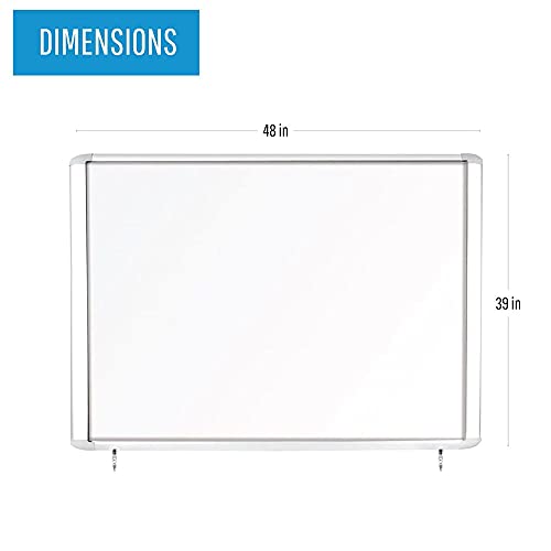 MasterVision Enclosed Board Outdoor Water resistant, Magnetic Dry Erase Surface, 47" x 38.3" with Aluminum Frame