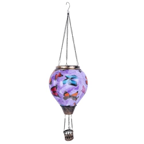 Decoración de faroles de globo aerostático – Faroles impermeables para exteriores, linternas impermeables para exteriores, linternas solares de globos de aire, faroles decorativos para jardín y patio