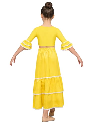 Costume de danse espagnole fille pour spectacle de carnaval et fête d'Halloween