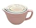 Creative Co-Op DA1803 Set of 4 Batter Bowl Shaped Measuring Cups in Pink, Blue, Green & Yellow