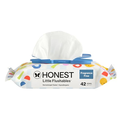 The Honest Company Hypoallergenic Toddler Flushable Wipes 42 Count