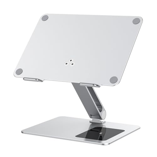Support ordinateur portable aluminium pliable avec chargeur induction sans fil