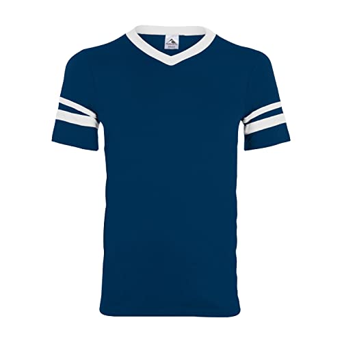 Augusta Sportswear Men's X-Large Augusta Sleeve Stripe Jersey, Navy/White