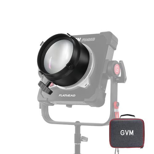 Image of GVM Bowens Mount Spotlight Attachment for LED Video Light, 300% Brightness Booster Beam Shaper, Fresnel Modifier for GVM 1200B AIO SD650B FH400B & Standard Studio Lights, for Filmmaking