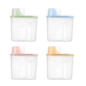 Glazen voedselopslagcontainers 4 stks/set 1.9L Voedselcontainer Opbergdoos Rijst Bean Voedsel Opslag Container…
