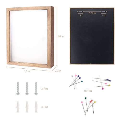 Prebene Shadow Box Frame 13X16, Shadow Box Display Case With Linen Back, Memory Box For Photos | Bouquet | Memorabilia | Medals, Carbonized Black #TOP5