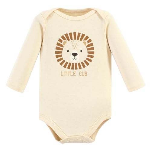 Image of Hudson Baby baby-boys Cotton Long-sleeve Bodysuits 5-pack