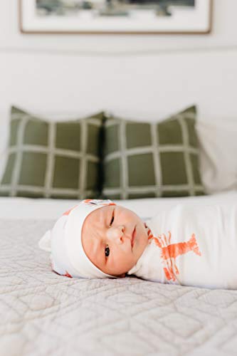 Image of Copper Pearl Baby Beanie Hat Top Knot Stretchy Soft Skipper