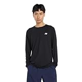 [ニューバランス] 長袖Tシャツ AMT53407 Sport Linear Long Sleeve 吸水速乾 スポーツ トレーニング ランニング メンズ(AMT53407) BK(ブラック