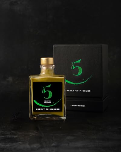 Chilli No. 5 | Cheeky Chimichurri, edición limitada, hierbas y salsa picante de chile, vegano, sin gluten, sin colorantes ni saborizantes artificiales, botella de 100 mililitros
