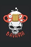 Bavaria: Skull Brezeln and Beer Oktoberfest Germany Gifts Notebook Lined (A5 Format, 15. 24 x 22. 86 Cm, 120 Pages)