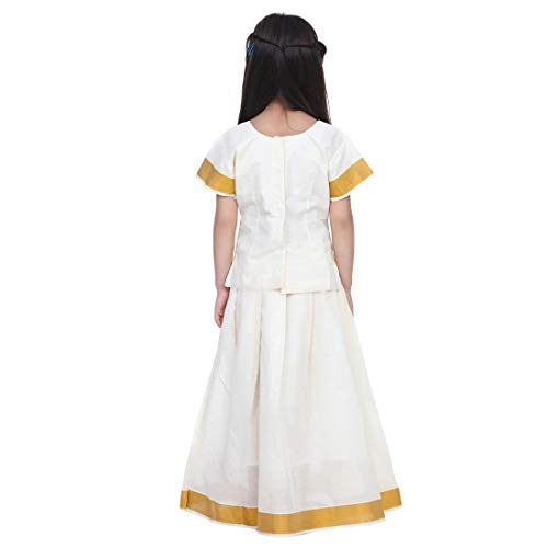 Traditional Silk lehanga Choli South Indian Pavadai - Half Sleeves - Pavda Pattu Choli for Baby Girls & Kids2