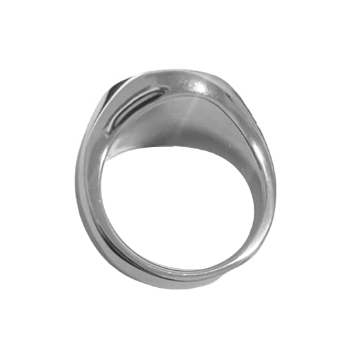 Personalized 925 Sterling Silver Initial Ring Custom Old English Signet Rings Full Back2