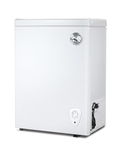 Image of Commercial Cool 1.8 Cu. Ft. Compact Chest Freezer, Textured Finish, Deep Freezer for Frozen Food Storage, Removable Storage Basket, Mechanical Temperature Control, R600a Refrigerant, CCFW18, White