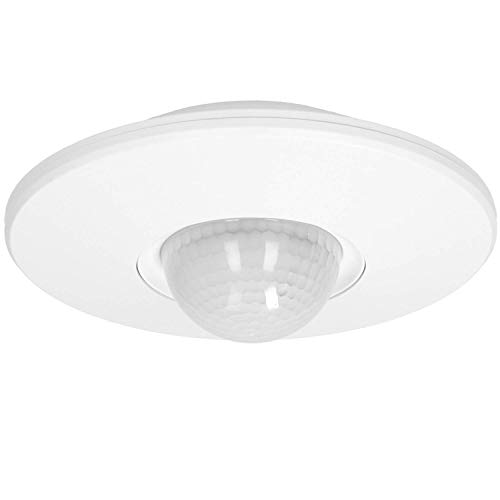 Orno CR-252 Rund Bewegungsmelder mit 3 Sensoren 360 Grad IP20 Zusammenarbeit mit LED-Beleuchtung Lichtstärke LUX Anpassung