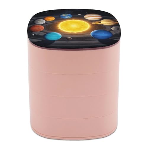 Solar System Rotating Jewelry Box with Mirror