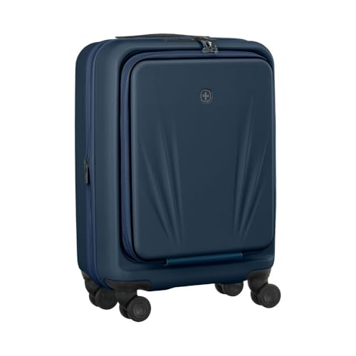 Wenger Skyon Maleta Carry-on de Carcasa rígida, Equipaje de Mano, Trolley, 35 (45) l, Compartimento para portátil y Tableta, Cierre de Seguridad, Viajes, Vacaciones, Azul, 653565