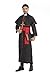 GRAJTCIN Priest Costume for Men Clergy Robes Pastor Costume Medieval Priest Monk Hooded Robe Suit for Men Red Line M