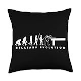 Billiard Player Evolution Billiards 8 Ball Snooker Cue Stick Throw Pillow