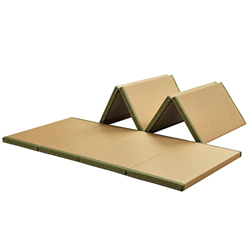 Colchón japonés con núcleo de palma de coco, tapete plegable de ratán transpirable para meditación y yoga, 3 cm de grosor, 100 x 200 cm, solución para dormir zen