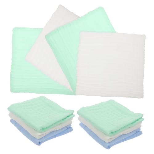 10pcs Muslin Burp Cloths Soft Gentle Hand Towels for Newborns Fluorescent Accessory Colors